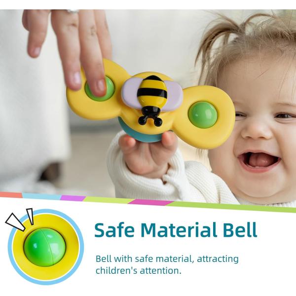 1 Year Old Spinners for Babies 3 Pcs Silicone Suction Cup Sensory Toys Gender Unisex