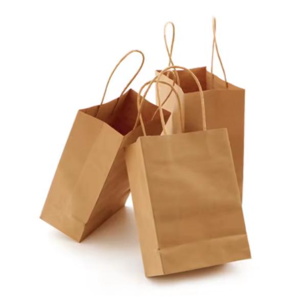 HDPK 2022 Factory Customized Kraft Paper Bags With Personal Logo Shopping Gift Paper Bags