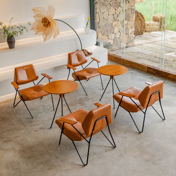 Commercial Coffee Shop Table and Chair Combination Negotiation Area Music Restaurant Leisure Chair Furniture