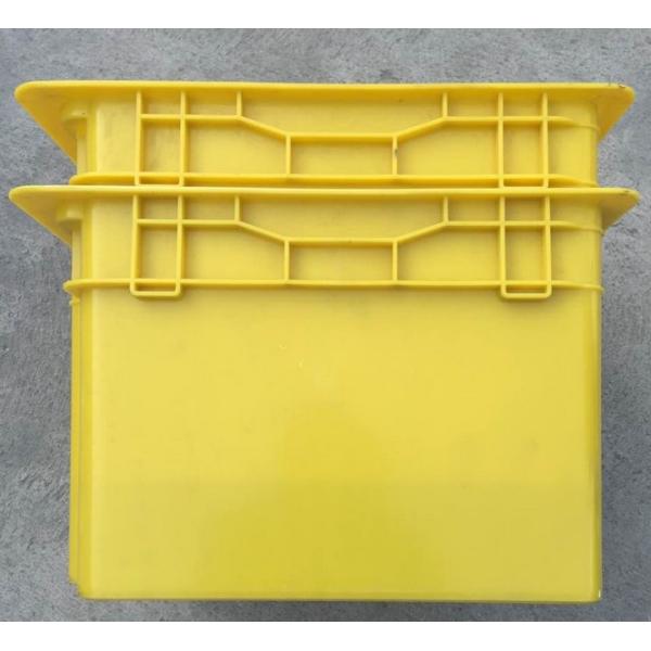 Cajas plásticas del totalizador de los pescados cuadrados con la categoría alimenticia de las tapas azul/gris de 505 * 410 * 320 milímetros