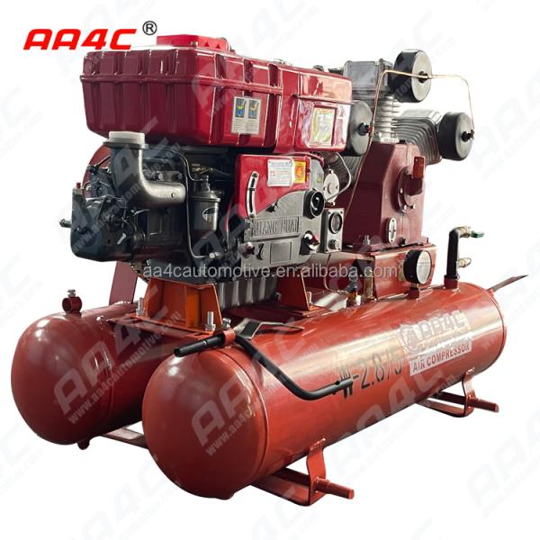 AA4C Reciprocating Portable mining industry piston diesel air compressor outdoor air pump workshop air source AA-W2.8/5