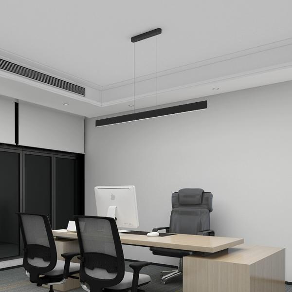 Linear Pendant Lighting Aluminum Extrusion Profile Black White Color