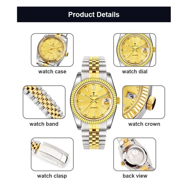 Sporty Men's Mechanical Watch · 5ATM Water Resistant