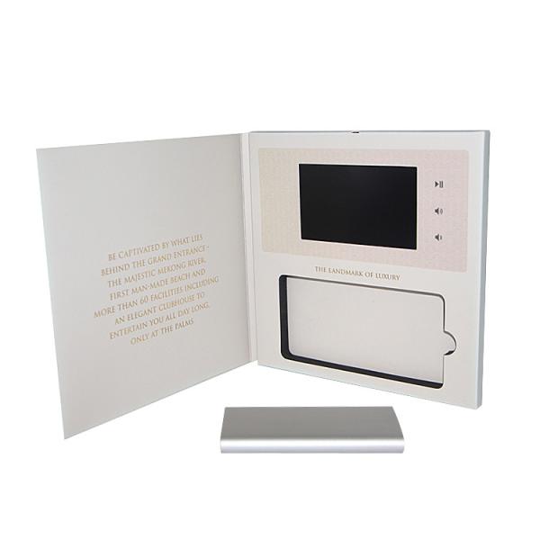 USB Downlaoding Video Booklet LCD Display Card With Speaker And Battery