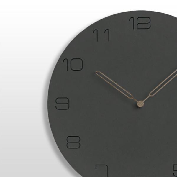 Black 5mm Mdf Wall Clock Living Room Decoration Silent Wall Clock