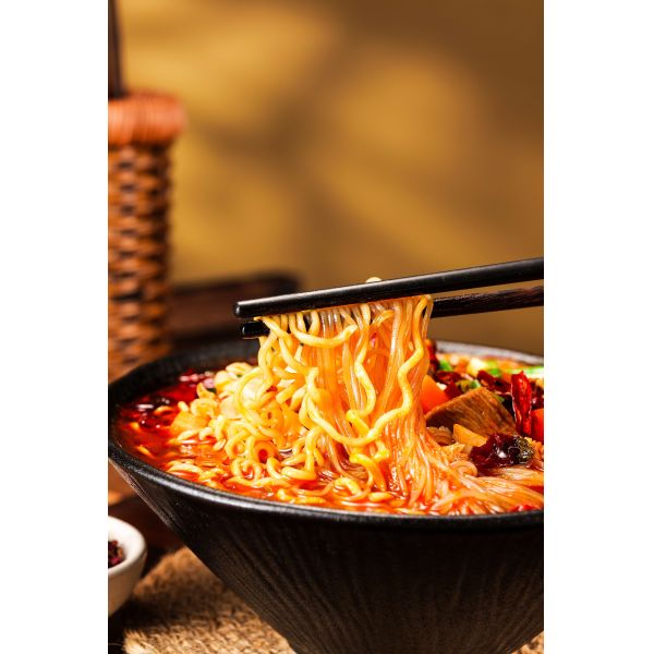 92g12 Cup Noodles Chongqing Mala Flavor Vegetable Ingredients Instant Noodles Ideal for Event Catering and Hospitality Services