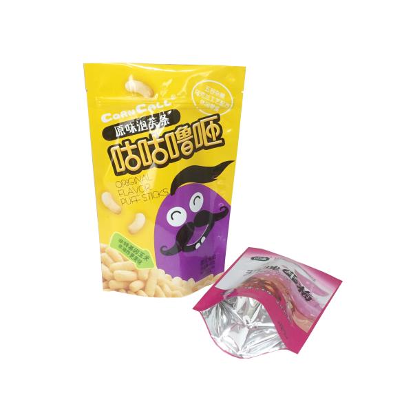 Food grade dried food packaging pouch beef jerky stand up zip lock packaging bags