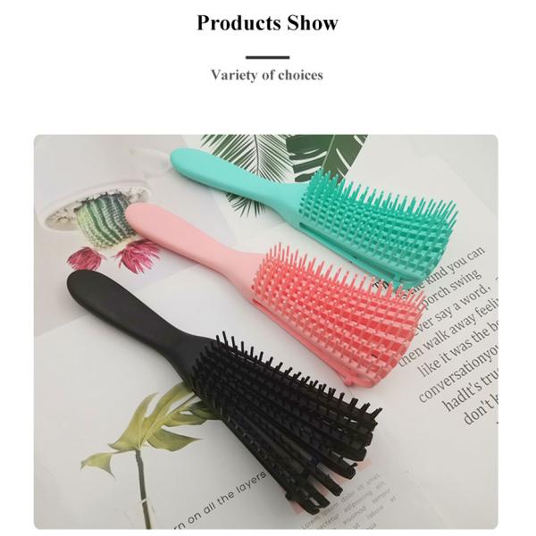 Detangling Hair Brush Curly Bristle Nylon Tooth Adjustable Hair Styling Brush