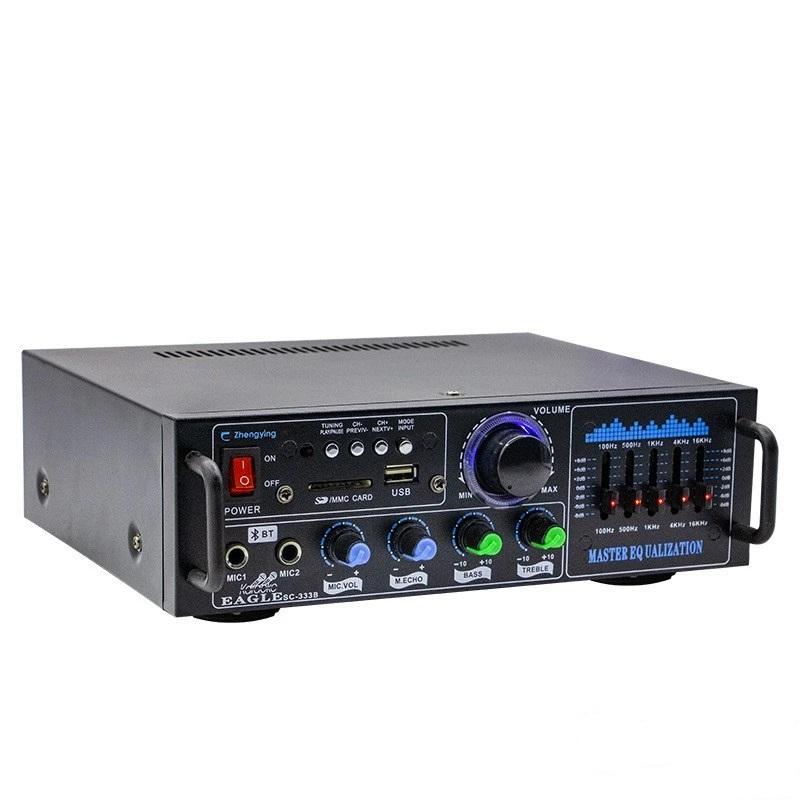 160W Dual Channel HiFi Stereo Audio Home Digital Amplifier Professional Tube Amplifier Module Microphone Input Remote Amplifier