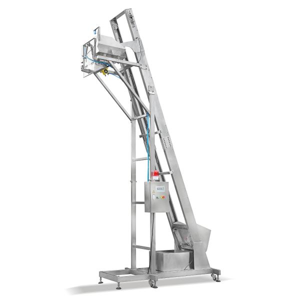 Convoyeur de rouleau expansible flexible assujetti de pente avec le seau 35L