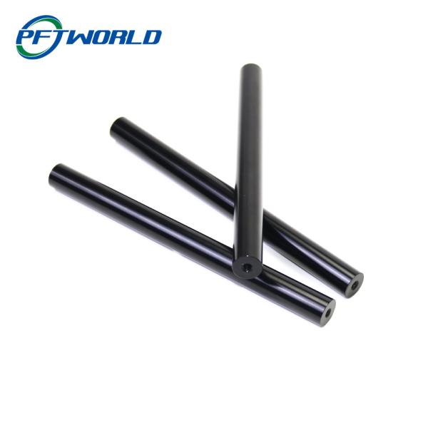 Longue pièce en aluminium, oxydation noire, usinage CNC, bonne qualité et bas prix