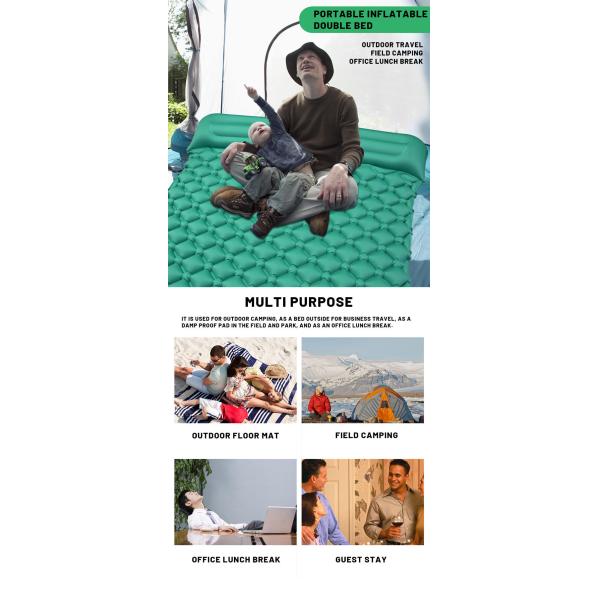 собственная личность располагаясь лагерем кровати шелка молока 200x122x7cm складная надувая пусковую площадку спать