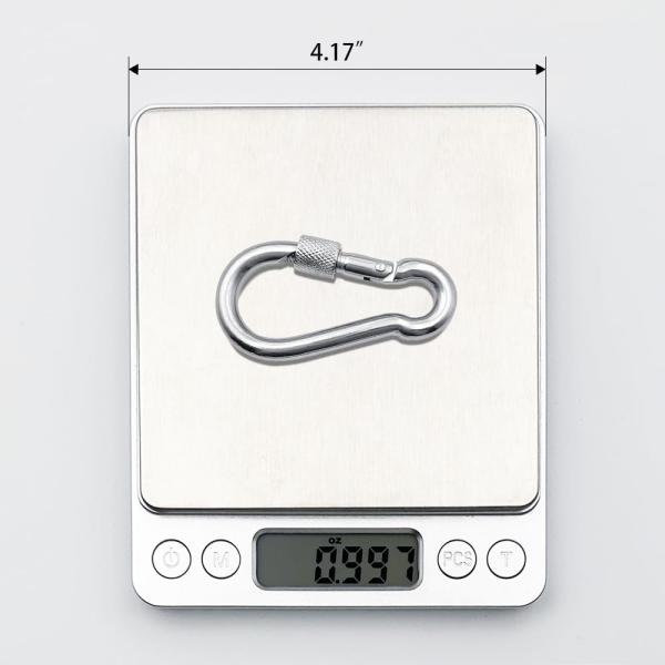 Finition polie Carabiner en acier inoxydable Crochet à ressort avec œillet et vis