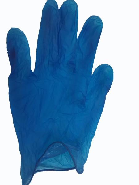Disposable Vinyl gloves,powdered,4gram/M,blue color,PVC gloves,best price