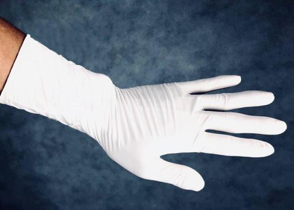 Odorless Nitrile Medical Examination Gloves Bacterial Penetration Resistance