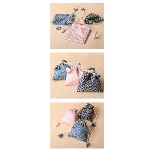 Chinese Style Auspicious Cloud Pattern Drawstring Bag Ancient Style Drawstring Velvet Bag Chinese Jewelry Bag Buddhist Beads Bracelet Collection Storage Bag