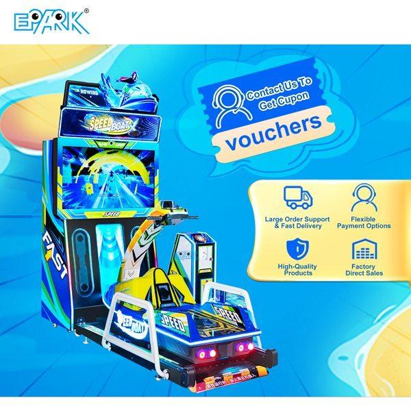 New Design Indoor Recreational Sports Arcade  Simulator Coin Operated Games Speed Boat