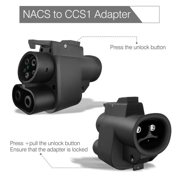 Tesla Supercharger Adapter 1000V NACS To CCS1 EV Charging Adapter For American Standard Cars