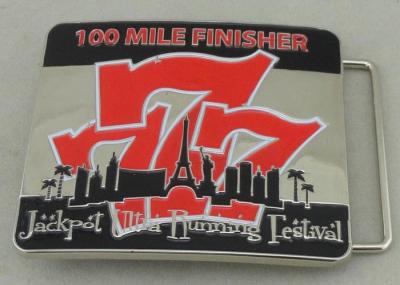 Jackpot Ultra Running Festival Custom Made Belt Buckles 100 Miles Finisher With Soft Enamel