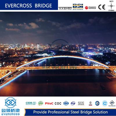Puente de acero prefabricado de alta resistencia Puente de acero de ferrocarril portátil de gran envergadura