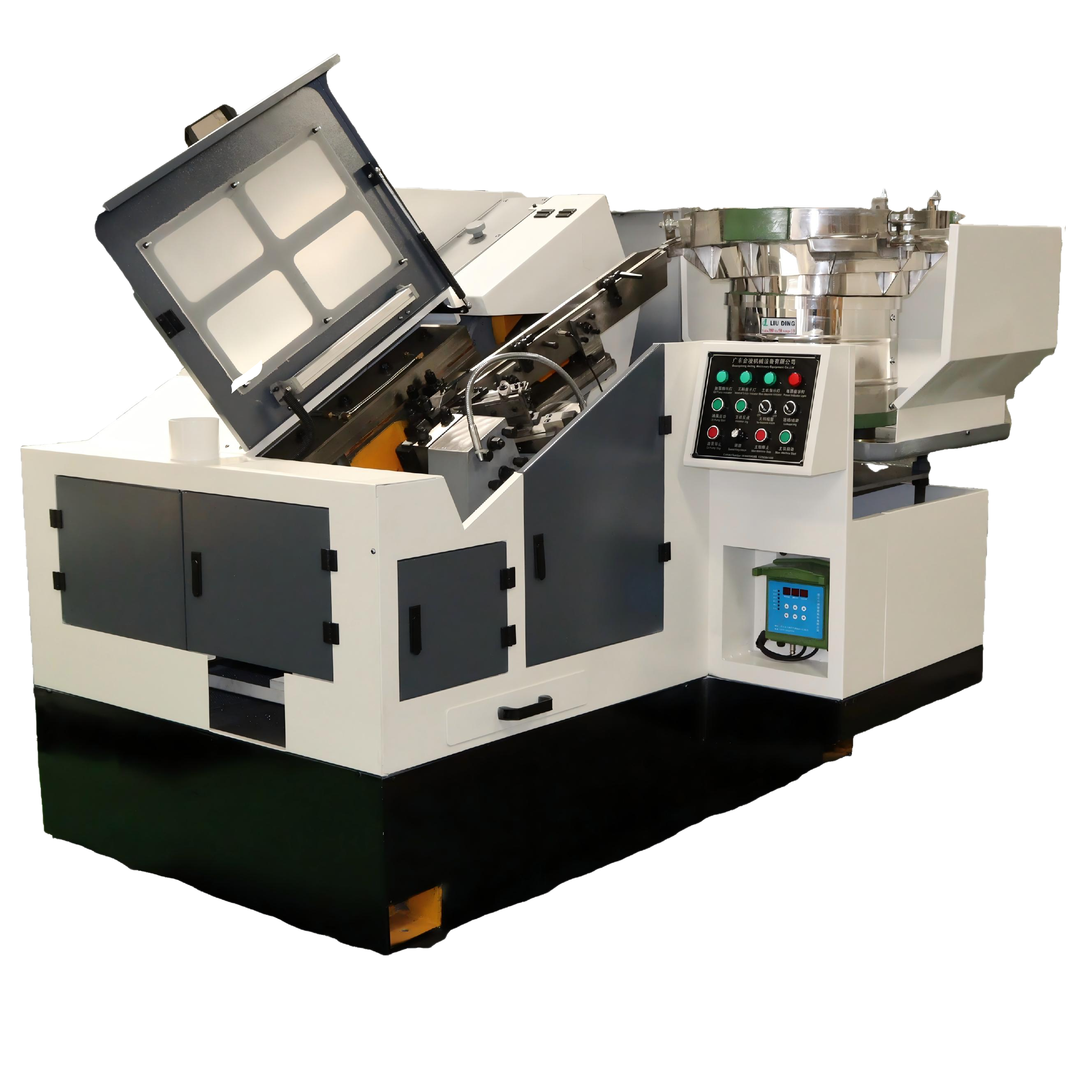 High Speed R6-100 Thread Rolling Machine With Vibrating Feeder | Stable Reliable Fastener Screw Bolt Thread Roller For Drywall Screw Production Line