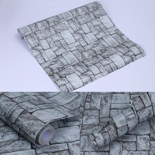 ECO Friendly Matt 3D Brick Stone Wallpaper Vinyl PVC 3D Brick Effect Wallpaper