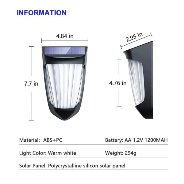 10LED 800LM 1200MAH Outdoor Solar Garden Lamp IP64 Waterproof