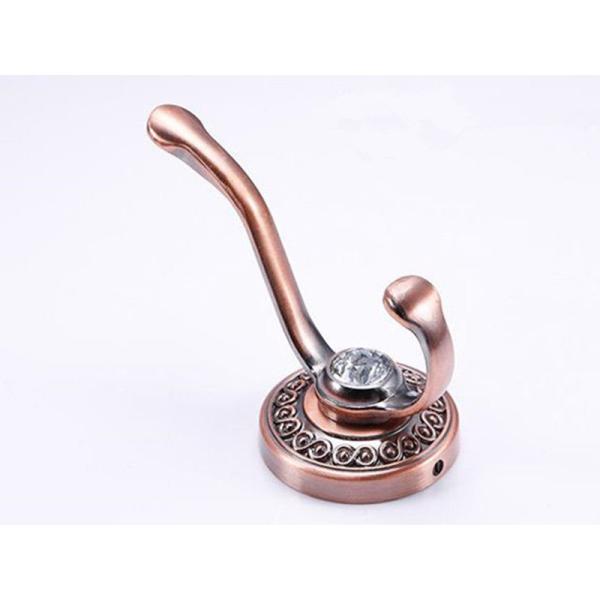 Crystal Light Coffee Decorative Coat Hooks Elegant Zinc Bag Hangers European Livingroom Jacket Holders