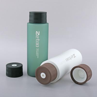Green / White Plastic Cosmetic Bottle PE Beauty Product Containers