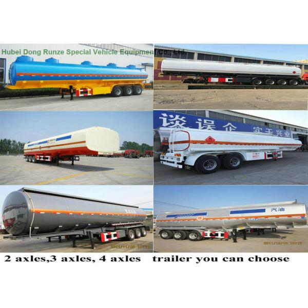52m3   Fuel Tanker Semi Trailer  3 Axles 4 Compartments For Diesel ,Oil , Gasoline, Kerosene  Transport