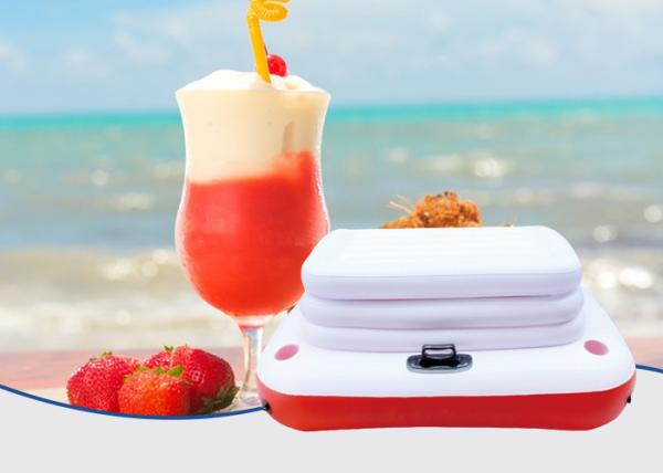 Da mobília exterior inflável inflável do refrigerador 0.40mm da praia do PVC vermelho branco