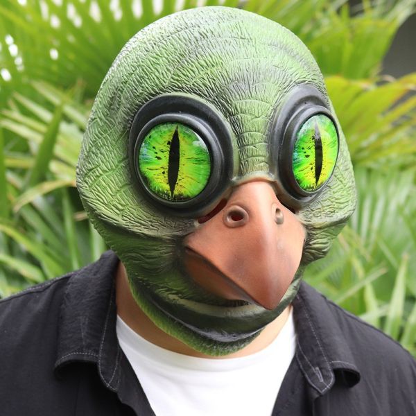 Latex Material Fantasy Mask for Role-Playing and Theatrical Use in One Size Fits Most Design