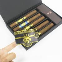 CMYK Gold Foil Cigar Label Printing  Personalized Logo Sticker Printing