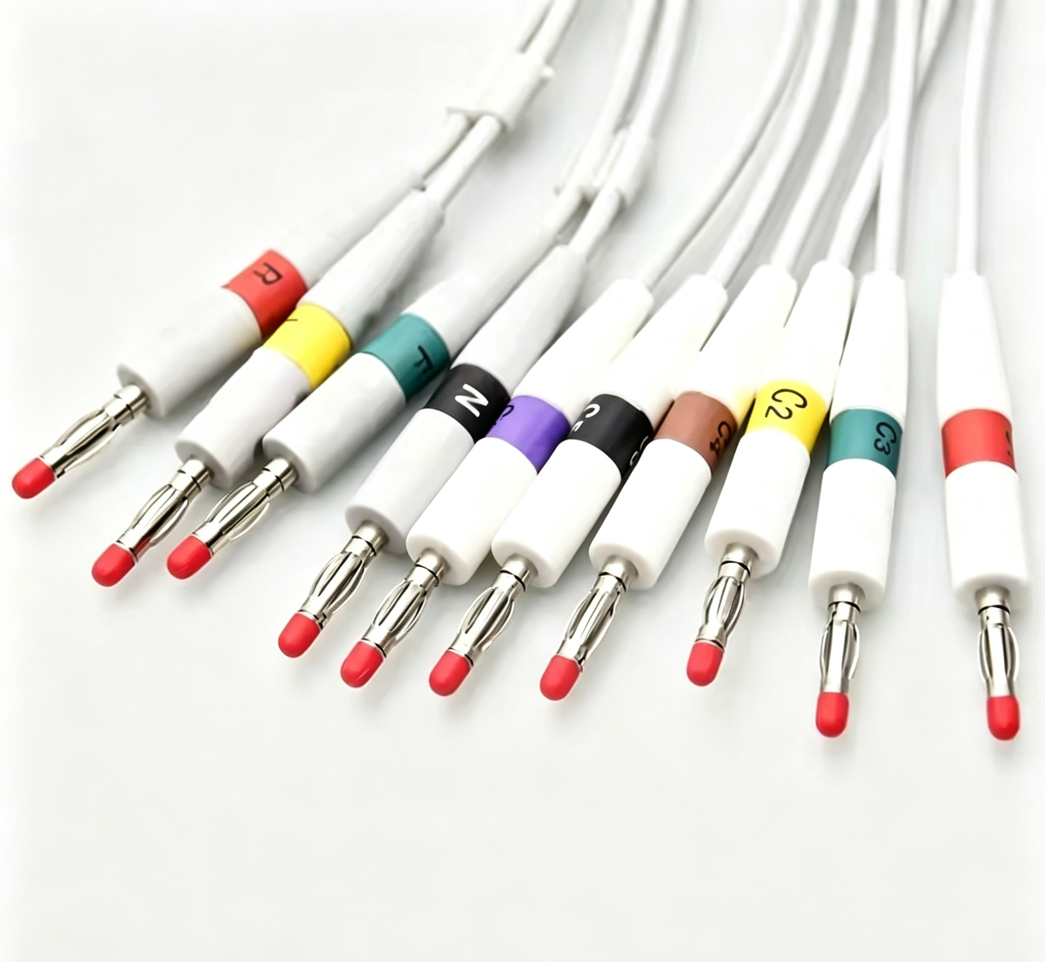 DB15 ECG Cables And Leadwires AHA ECG Trunk Cable 3m For Schiller AT3/AT5/AT6/AT10/AT60
