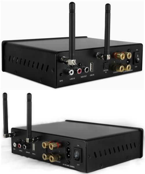 Wireless Audio Amplifier with 2.1 Channel 100W RMS Output and Bluetooth 5.0 Connectivity