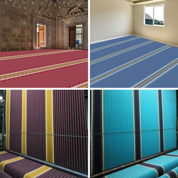 OEM ODM Yes 100% PP Custom Printing Mosque Carpet for Prayer Room 550g/sqm