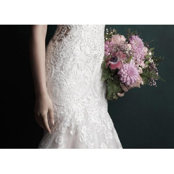 Backless Lace Mermaid Bridal Gowns Off White Sleeveless Heavy Beaded