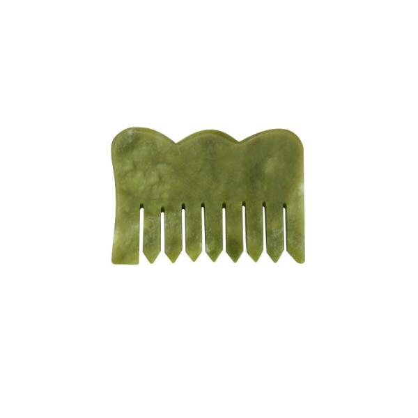 Redução de pedra das celulites do pente de Jade Massaging Comb Guasha Jade do cabelo de Xiuyan