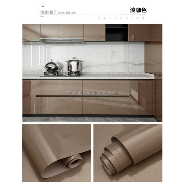 Easy DIY Installation Oil Proof Wallpaper Sticker for Entertainment Furniture Decoration