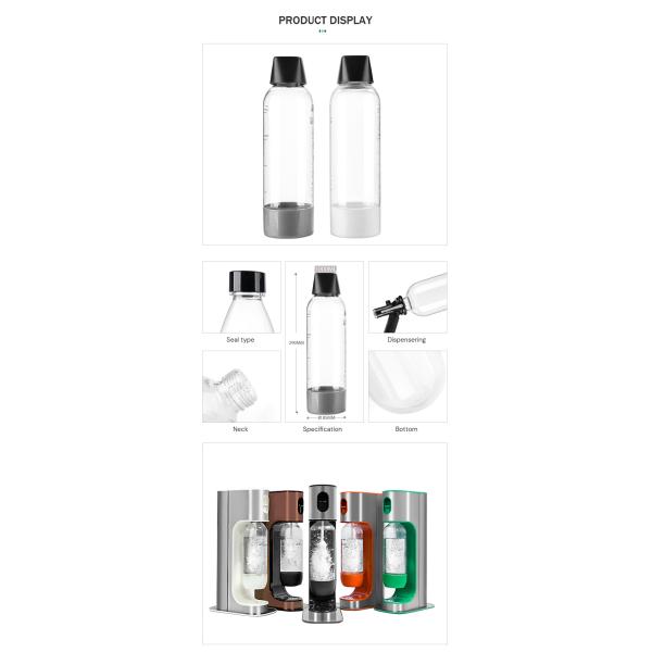 ODM OEM бутылки Carbonation РУЧКИ 1000ML ЛЮБИМЦА многоразовой бутылки создателя соды пластиковый