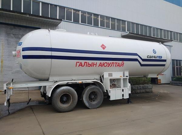 Transport Road Lpg Delivery Truck 2 Axle 45cbm 18mt 18 Tons Semi Trailer