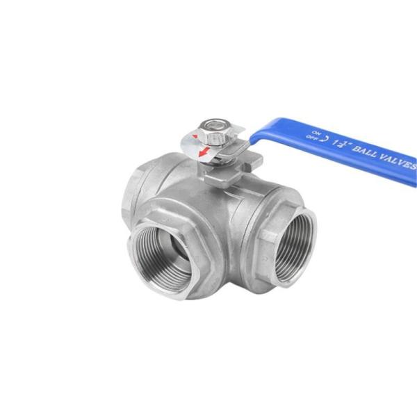 Customized DN8-DN65 Stainless Steel CF8 CF8m Thread End L/T Port Three Way Ball Valve