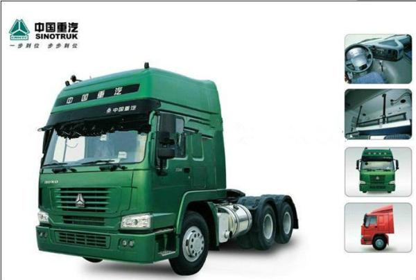 Sinotruk Howo 6x4 371hp Prime Mover Tractor Truck With Two Sleepers WD615.47 Engine