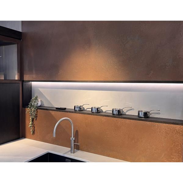 Waterproof Interior Metal Wall Covering 2mm Thickness With Glossy Finish