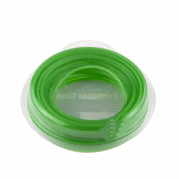 Green Cord Wire 2.4mm/.095 15M Square nylon line grass cutter Accessories Brush Cutter Grass Trimmer Line
