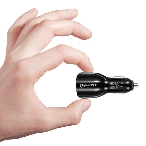 Electric Mobile Phone 12V 8CM QC 3.0 Usb Car Charger