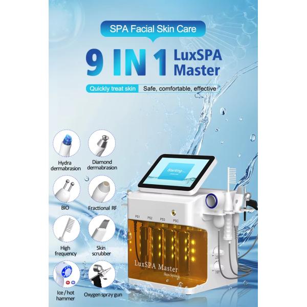 Non Invasive 9 In1 Skin Care Blackhead Removal Skin Regeneration Hydra Beauty Machine