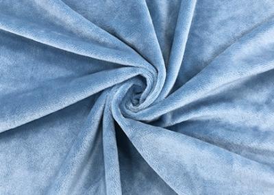 210GSM Soft Plush Toy Fabric 100% Polyester Warp Knitted Blue Color