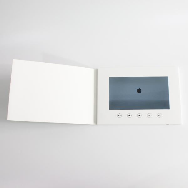 Customized Printing 7 Inch CD Video Brochure White Card Blank Card 2GB Memory 1000mAh For Advertising