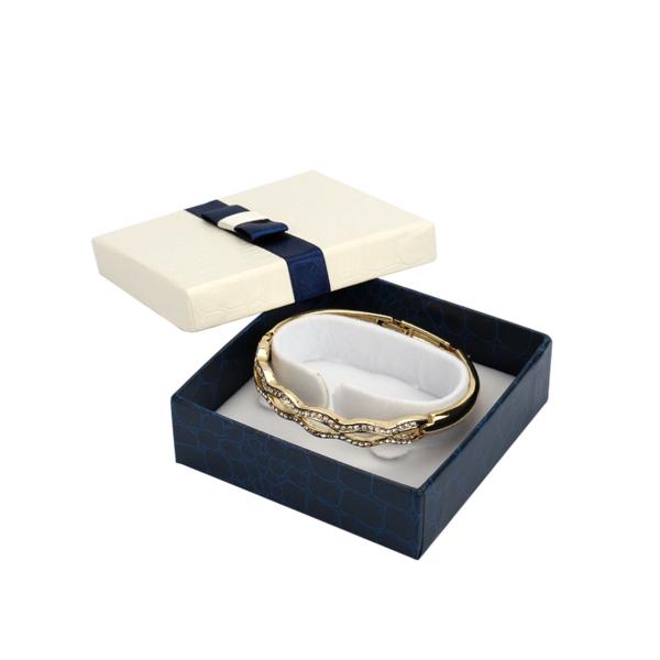 Luxury Packing Fancy Jewelry Box With Bowknot Customized PU Leather